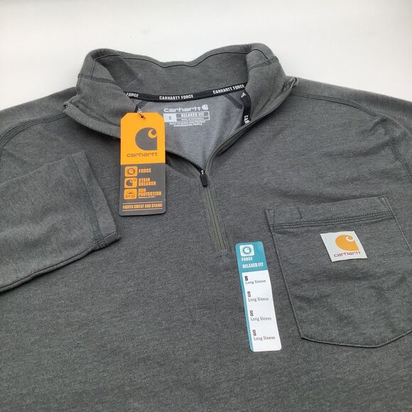 Carhartt Force Relaxed Fit Midweight Long Sleeve 1/4 Zip Pullover Size S NWT - Picture 1 of 9